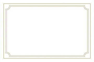 Elegant gold certificate border frame with a clean minimalist design on a soft neutral background.