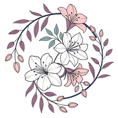 Floral wreath illustration