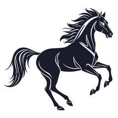Dynamic horse silhouette
