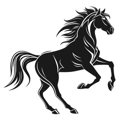 Dynamic horse silhouette
