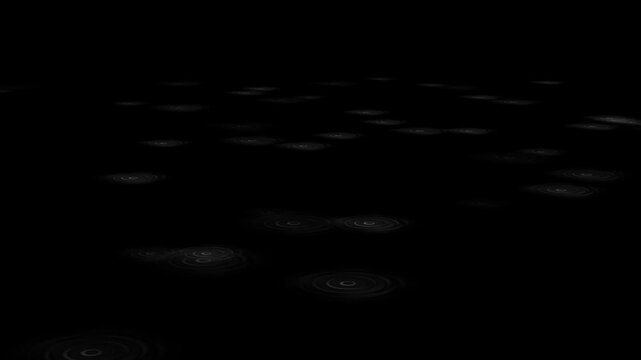 Rain Ripple Water Surface Impact Splashes Animation background black y