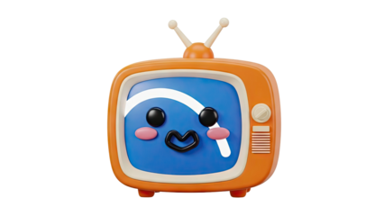 Cute Cartoon Retro TV Character