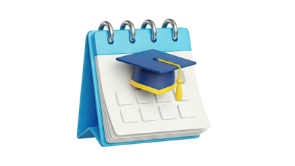 Graduation Cap on Calendar Icon