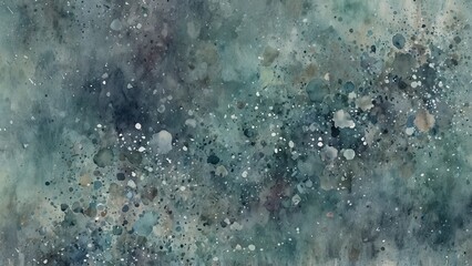 Watercolor painting of blue and green background, digital art illustration - Generative AI