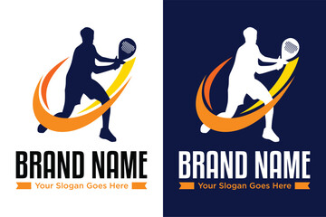 padel sport logo vector illustration design