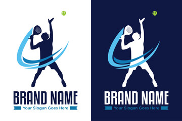 padel tennis logo, padel sport logo vector illustration design
