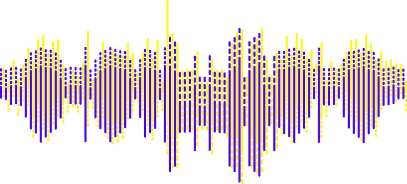 abstract graphic representation of a waveform  audio sound wave - Powered by Adobe