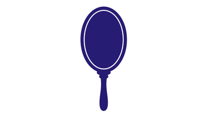 Oval Hand Mirror Silhouette Icon