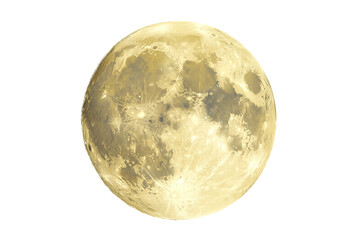 Naklejka premium Full Moon with Detailed Craters and Surface Texture