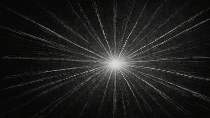Creative composition of black and white image of burst of light - Generative AI