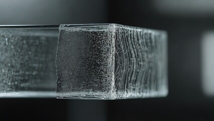 Modern design featuring glass filled with water sitting on top of table - Generative AI