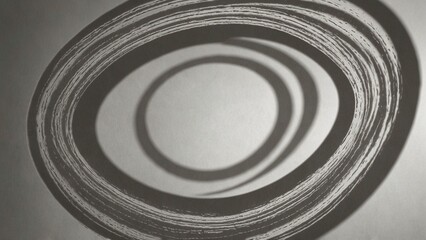 Black and white photo of circle, high quality conceptual artwork - Generative AI