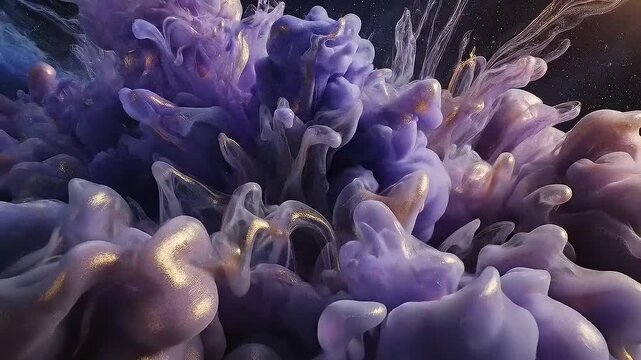 Purple Coral Reef Underwater Marine Life.