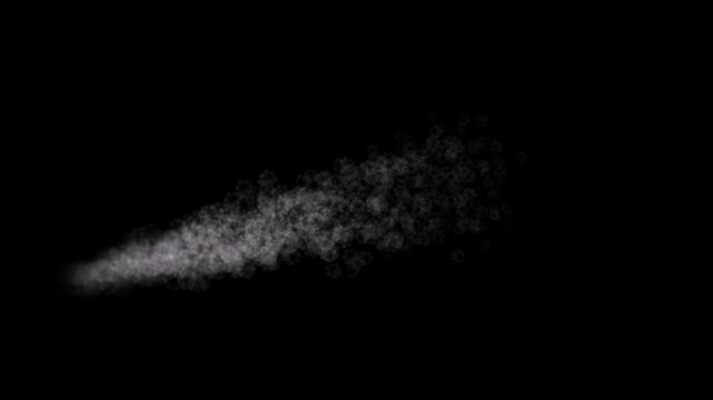Rocket Launch Smoke Trail Smog Engine Exhaust Flame Animation Green Screen