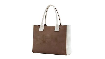 Brown and Beige Textured Tote Bag