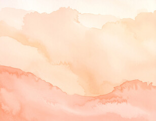 ピーチペールピンクの水彩テクスチャ/Peach pale pink watercolor texture