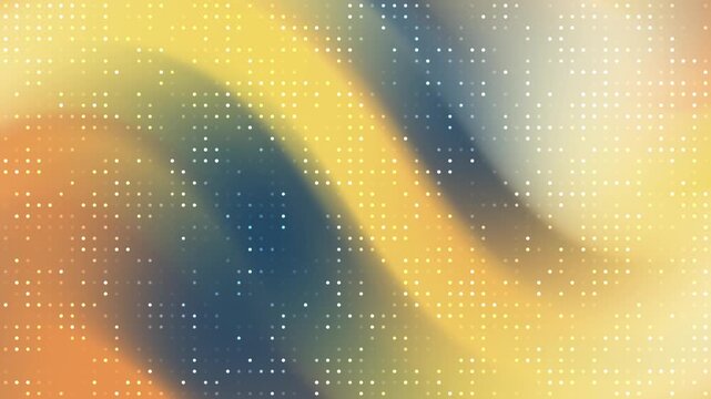 Sophisticated blue and yellow wavy background overlaid with a structured grid of glowing points