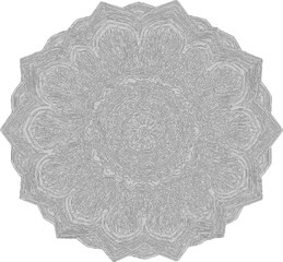 floral lace doily pattern featuring an ornate round mandala ornament with ethnic arabesque elements and a retro vector circle design for elegant wallpaper or card decoration