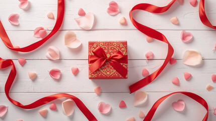 heart shaped cookies on red background