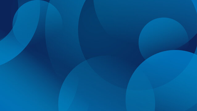 Overlapping translucent blue circles with subtle gradients creating depth and a clean glass-like aesthetic for presentations