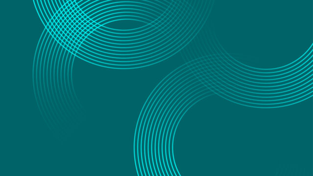 Modern teal and cyan digital surface decorated with thin glowing ring patterns that overlap to create a futuristic vibe