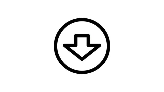 ointer black icon animation. Scroll down animated icon.
