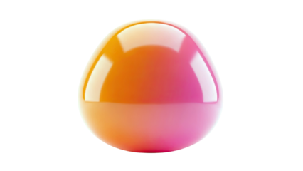 Glossy Egg with Orange Pink Gradient