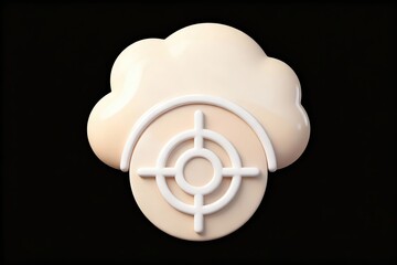Cloud icon with target symbol