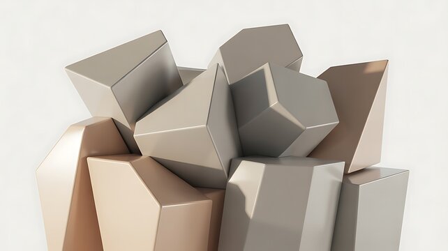 Abstract Geometric Forms Pile Up podium 0081