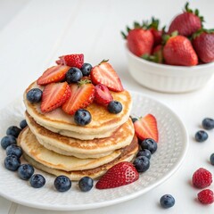 pancake with strawberry