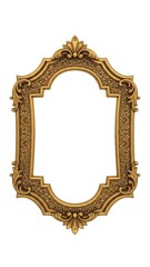Ornate Gold Picture Frame Isolated 21.