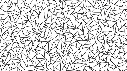 Geometric pattern with black lines on white background forming triangles and shapes