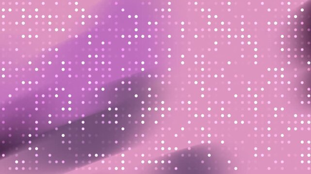 Soft purple and violet gradient background overlaid with a systematic grid of white light pixels