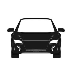 Front view of a car design icon for decoration artwork