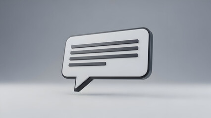 Modern chat bubble icon for communication and dialogue