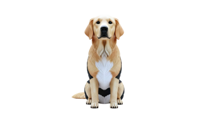 Golden Retriever Dog Sitting Sculpture