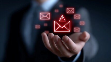 Phishing Detection Visualization with Holographic Email Icons and Security Warning Alerts in Augmented Reality
