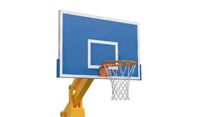 Blue Basketball Hoop and Backboard