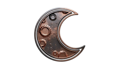 Steampunk Crescent Moon Symbol