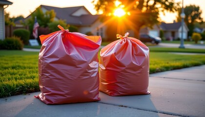 Brightly Colored Yard Waste Bags