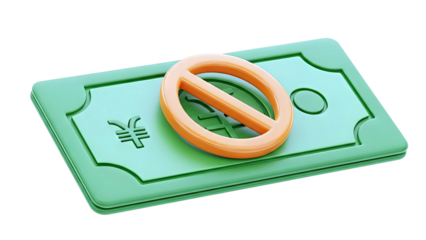 No Yen Symbol with Prohibition Sign