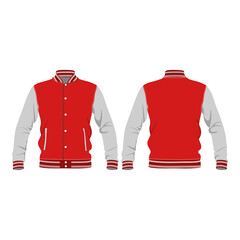 Vasrsity Jacker Mockup Vector Image And Illustration