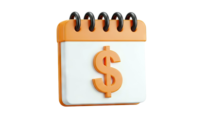 Calendar with Dollar Sign Icon