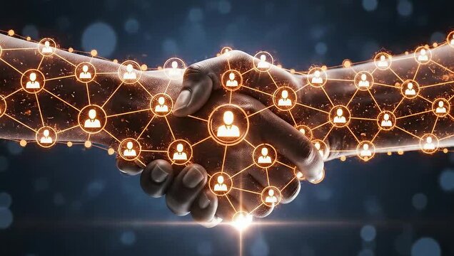 Handshake Connection Network Business Partnership.