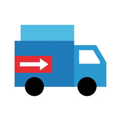 Delivery Truck with Arrow Symbol for Transportation Services.