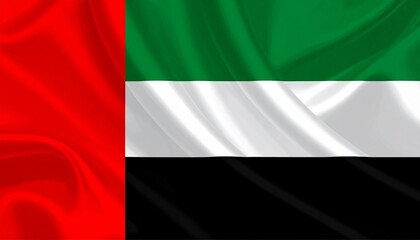 &ldquo;United Arab Emirates national flag with bold colors representing unity and heritage.&rdquo;