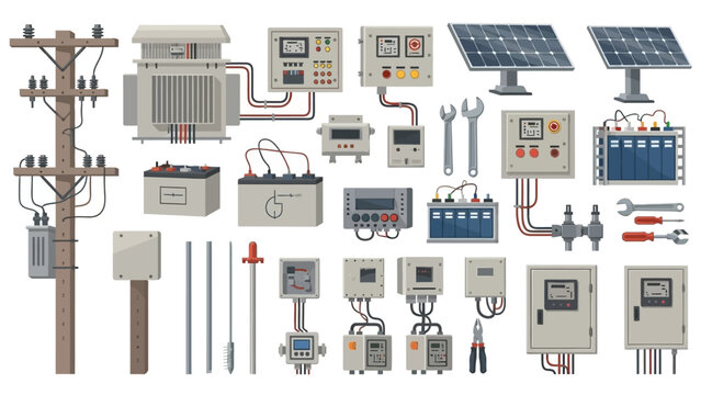 Industrial electrical distribution equipment and power infrastructure components.