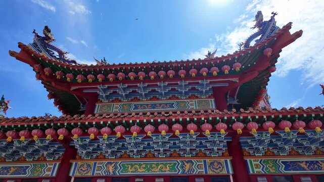 Distinctive architecture Thean Hou Temple prominent Chinese temple in Kuala Lumpur, Malaysia