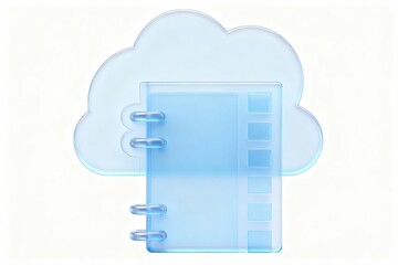 Cloud storage notebook icon