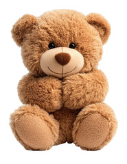 Obraz premium Cuddly brown teddy bear transparent background, cutout png